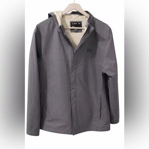 Under Armour Gray Hooded Rain Jacket